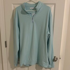 Peter Millar Light Blue Zip Up Sweater